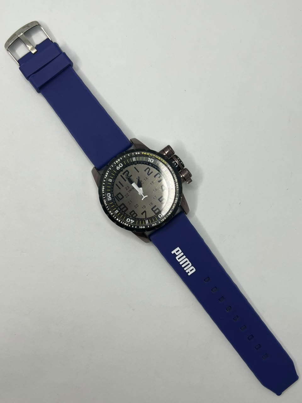 Sporty Chronograph Style Watch – Blue Strap