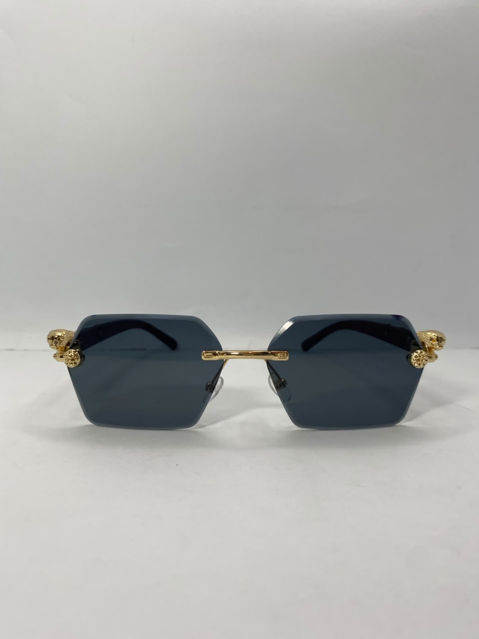 Luxury Gold Jaguar Rimless Sunglasses